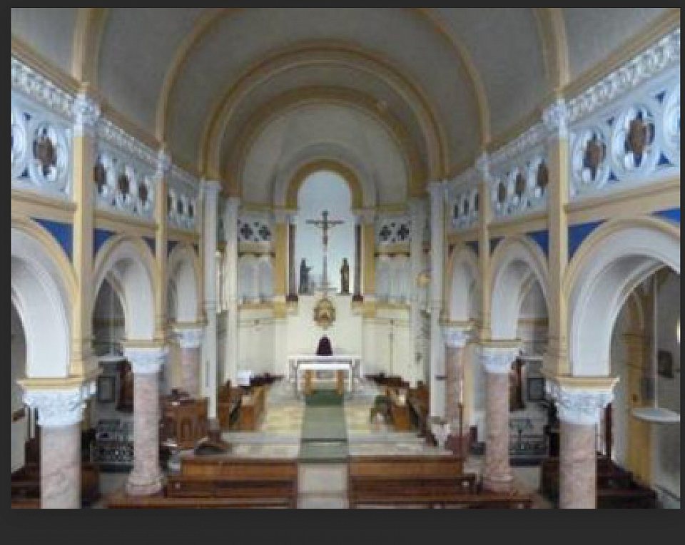 The nave of Our Lady of Grace, looking towards the sanctuary